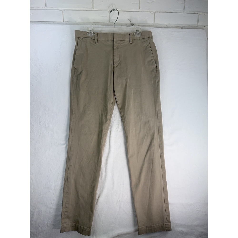 Banana‎ Republic Chinos Pants Mens 33x34 Tan Slim Fit Stretch Casual Classic